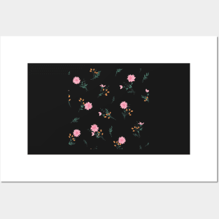 Small Pink Flowers Posters and Art